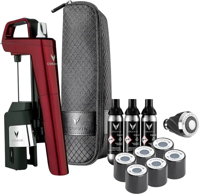 coravin timeless six+ pochette rangement coravin bouchon capsule argon aiguille