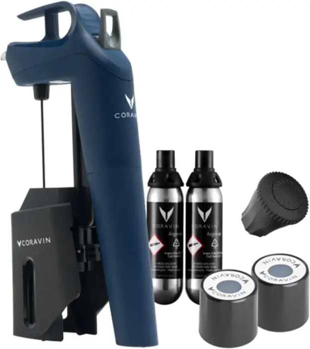 Coravin Timeless Three+: affordable and effective Coravin with stopper and argon capsule.