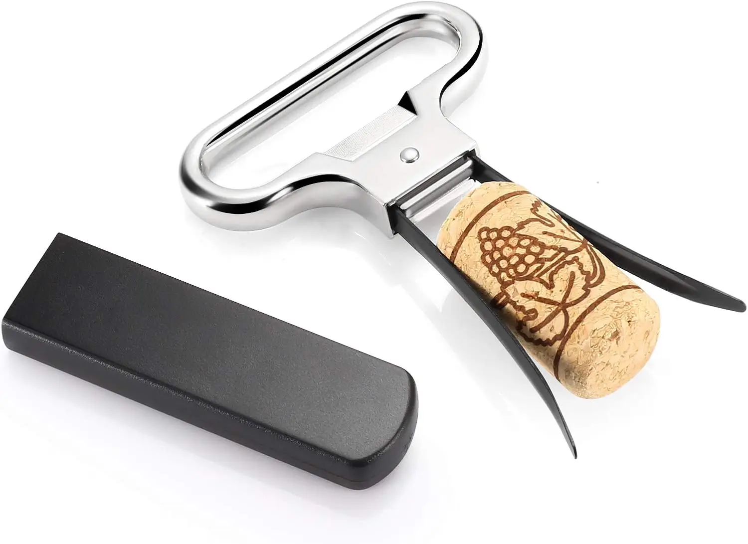 two pronged corkscrew for old bottles and old corks open without any trouble